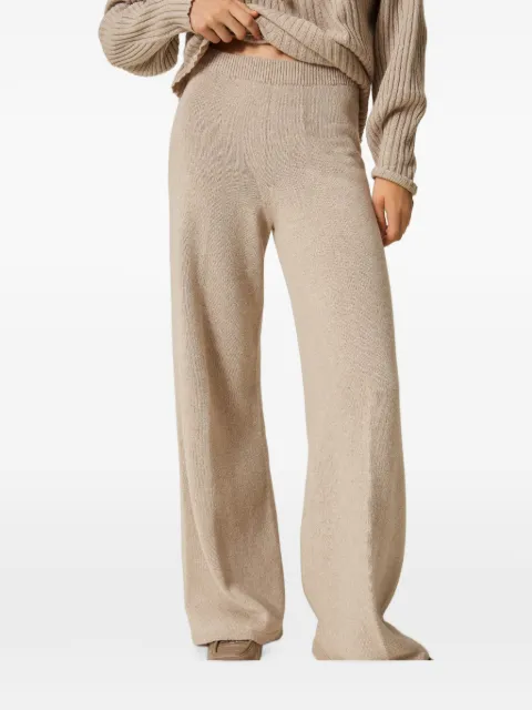 TWINSET wool blend knit palazzo trousers