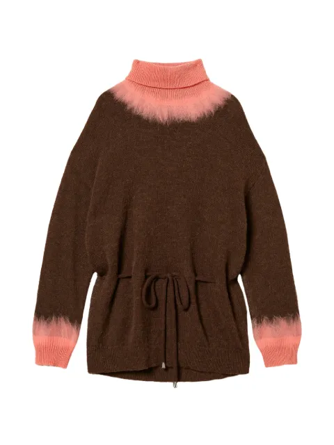 TWINSET Myfo two-tone wool-blend maxi sweater