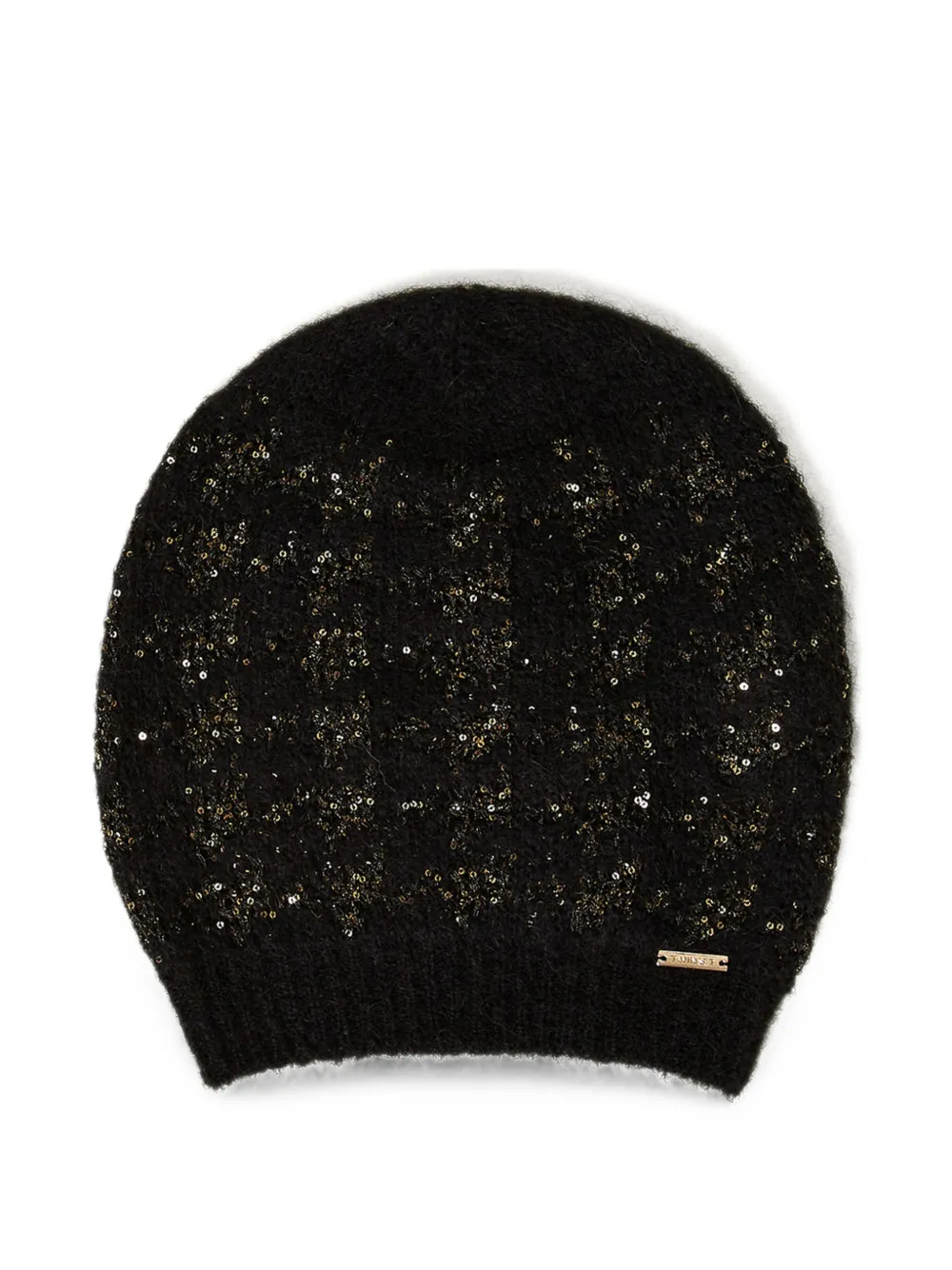 TWINSET jacquard-knit beanie hat - Nero