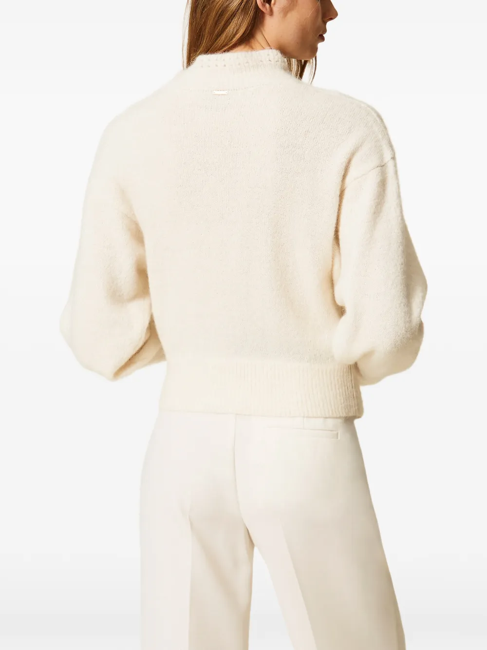 TWINSET Trui van alpacablend met jacquard Beige