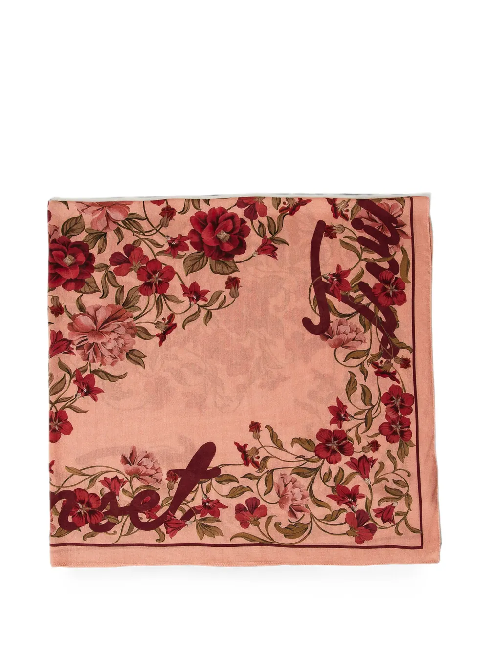 TWINSET Schal mit Blumenprint - Rosa