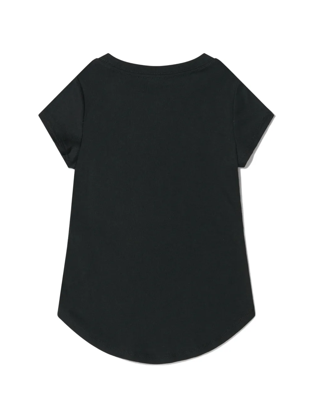 Nike Kids T-shirt met logo-print en ronde zoom Zwart