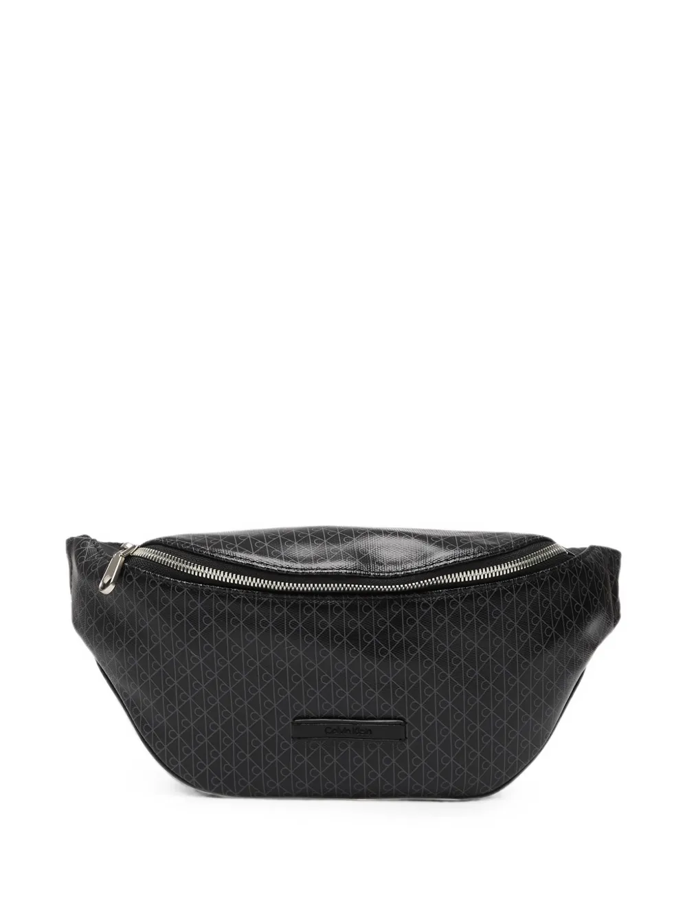 Calvin Klein monogram-print logo-plaque belt bag - Nero