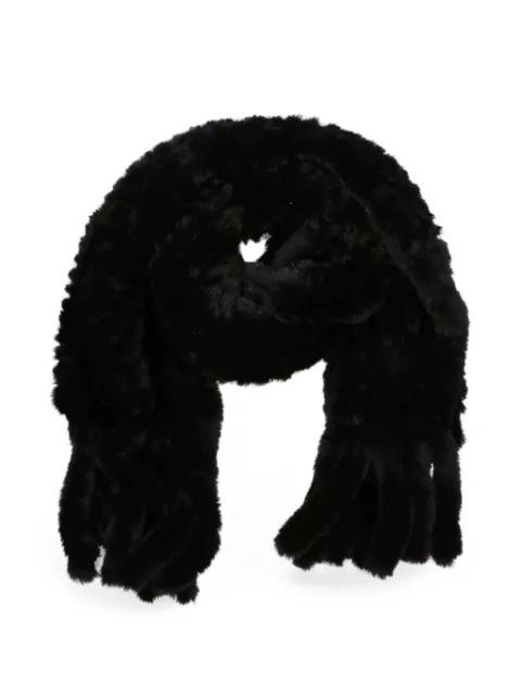 PINKO Gelso faux-fur fringed scarf