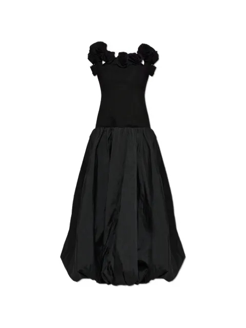 ROTATE BIRGER CHRISTENSEN floral-appliqué off-shoulder maxi dress