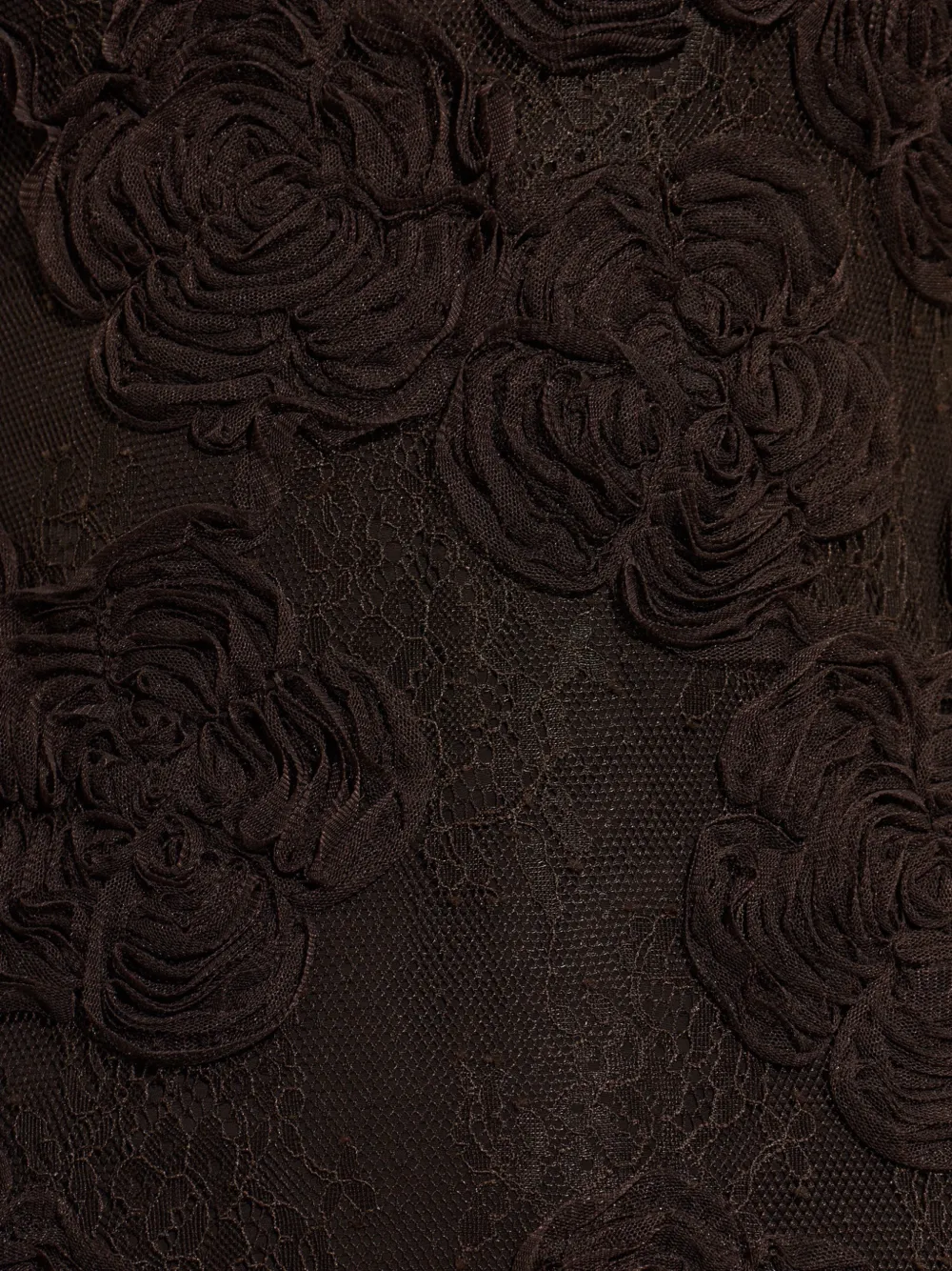 ROTATE BIRGER CHRISTENSEN Maxi-jurk met 3D bloemen Bruin