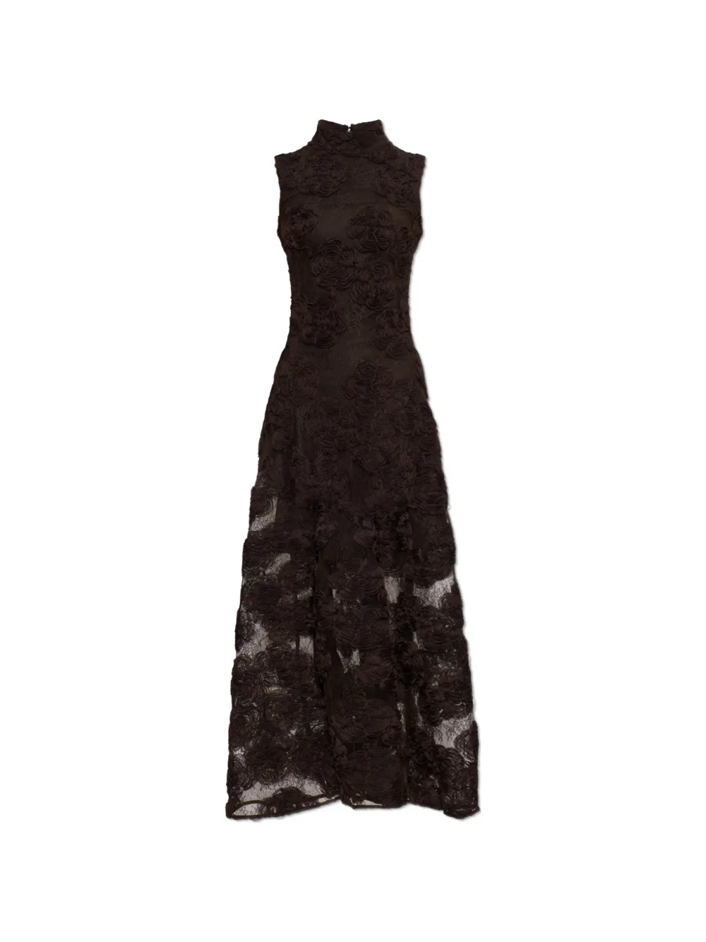 ROTATE BIRGER CHRISTENSEN floral-motif sleeveless maxi dress - Marrone