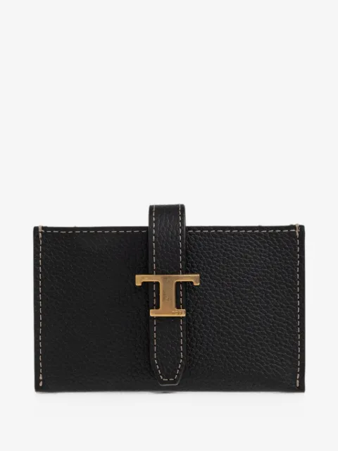 Tod's T Timeless pebbled-leather wallet