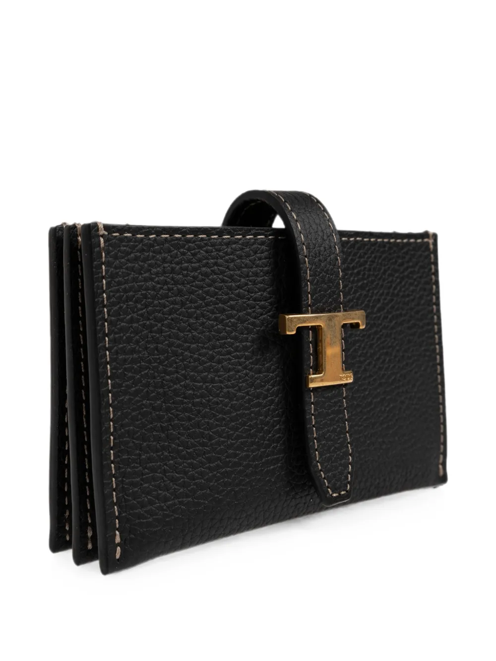 Tod's T Timeless portemonnee van bewerkt leer Zwart