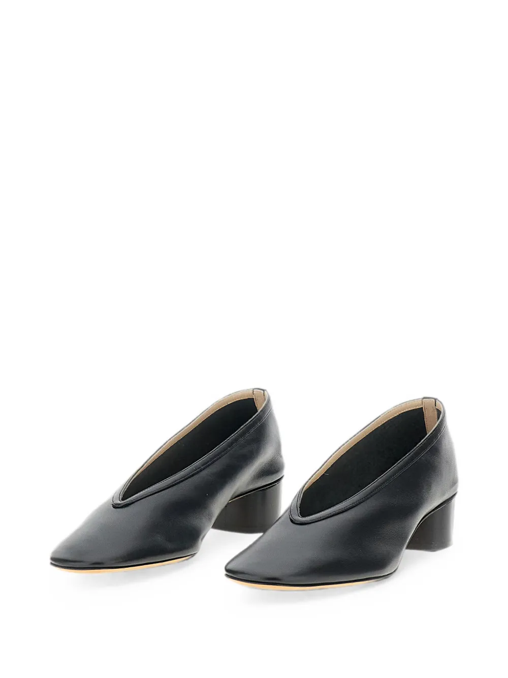 Le Monde Beryl calf leather block-heel pumps Zwart