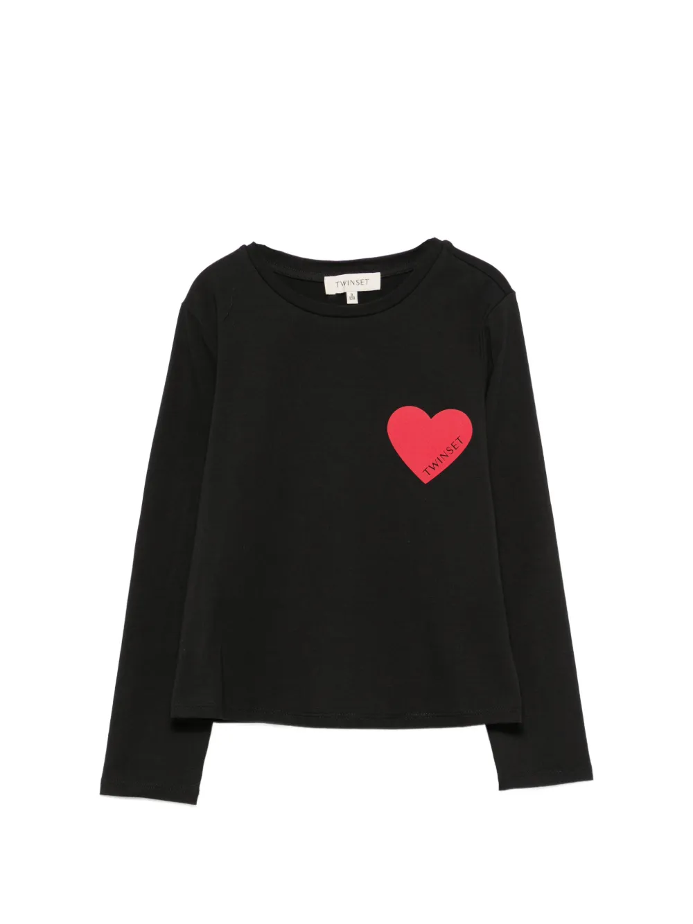 TWINSET Kids heart-print long-sleeve T-shirt - Nero