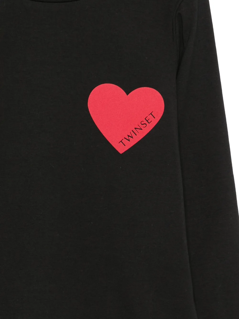 TWINSET Kids T-shirt met hartprint Zwart