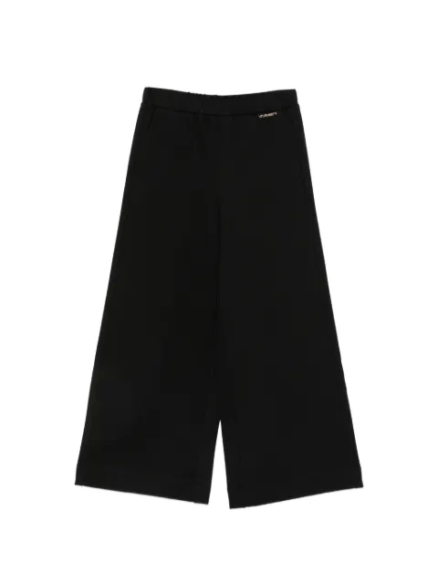 TWINSET Kids pantalones anchos con placa del logo