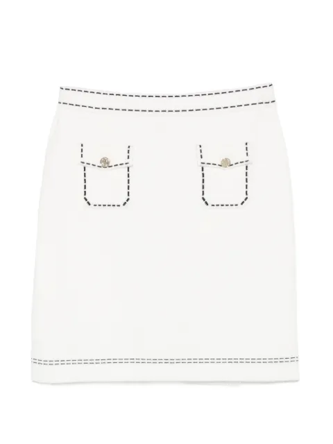 TWINSET Kids short knitted skirt with stitching