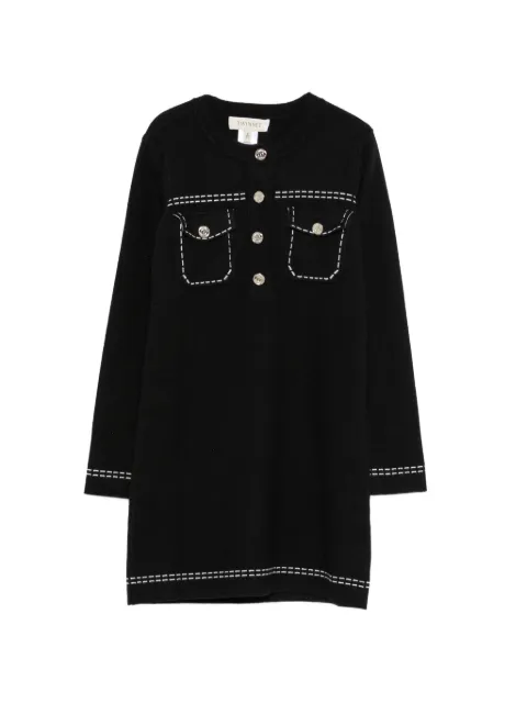 TWINSET Kids vestido tejido manga larga