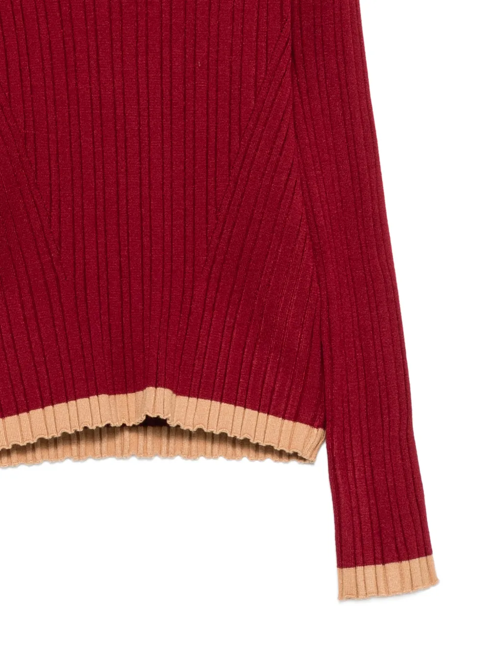 TWINSET Kids Geribbelde coltrui Rood