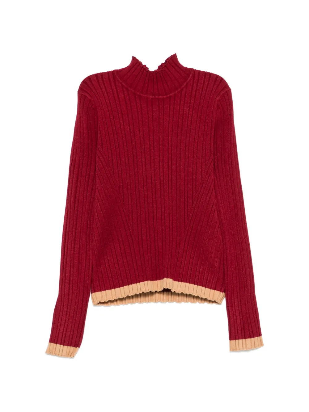 TWINSET Kids ribbed-knit high-neck sweater - Rosso