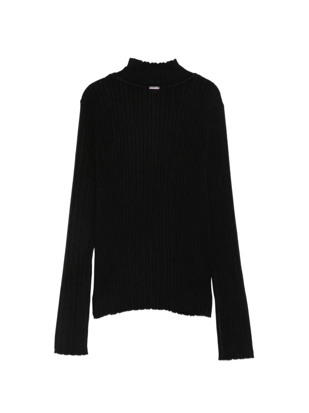 TWINSET Kids Ribgebreide trui met hoge hals Zwart