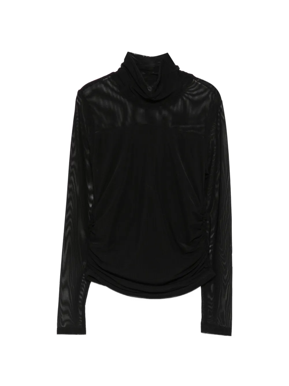TWINSET Kids ruched mesh top - Nero