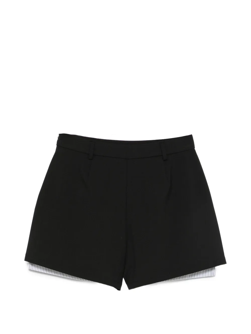 TWINSET Kids Gelaagde shorts met plooien Zwart