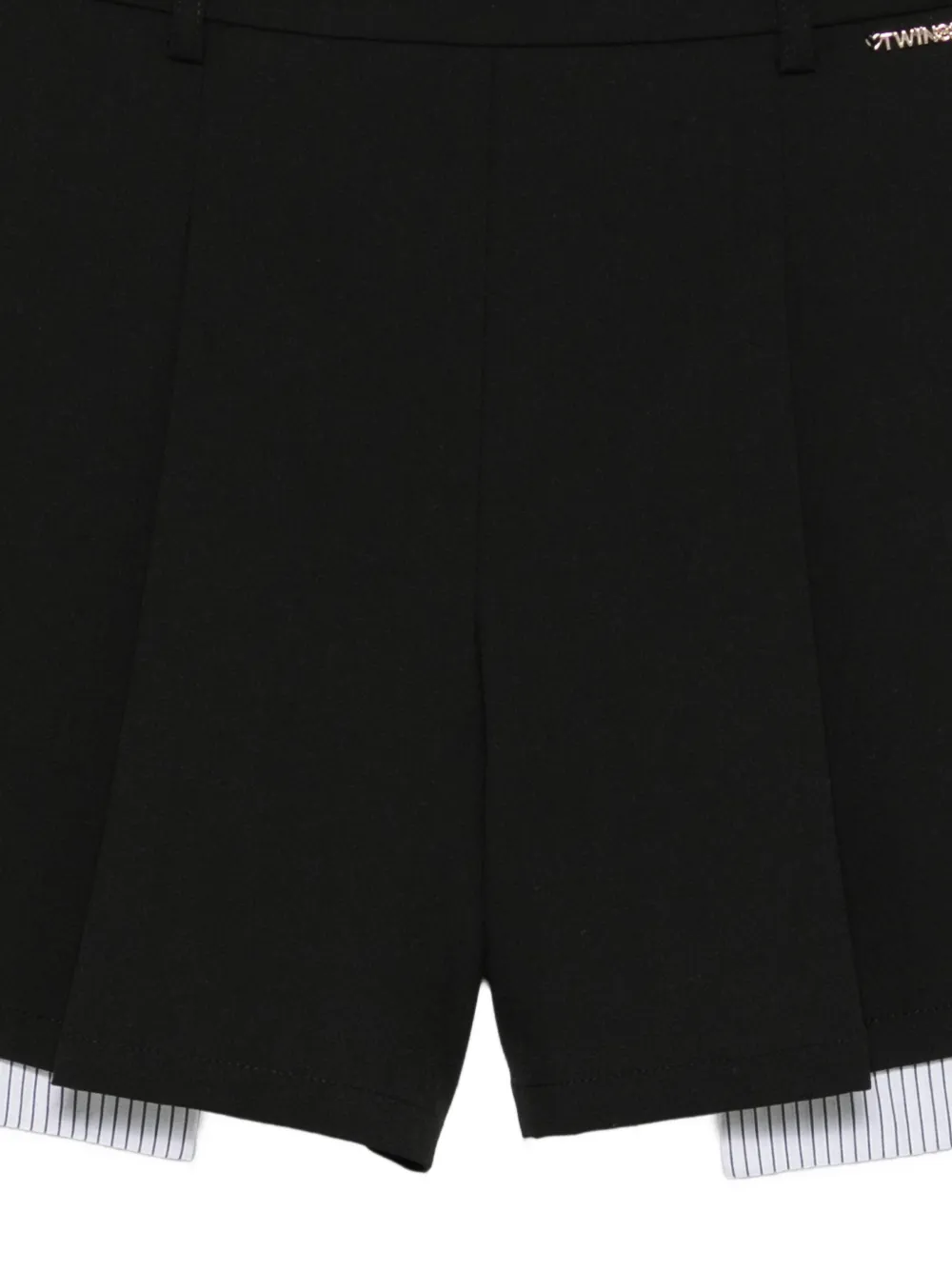 TWINSET Kids Gelaagde shorts met plooien Zwart