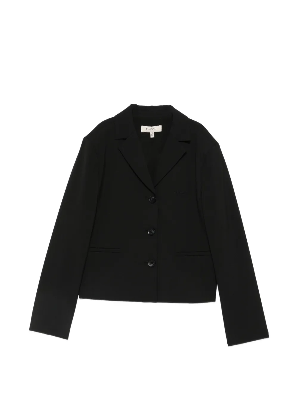 TWINSET Kids logo-embroidered single-breasted blazer - Schwarz