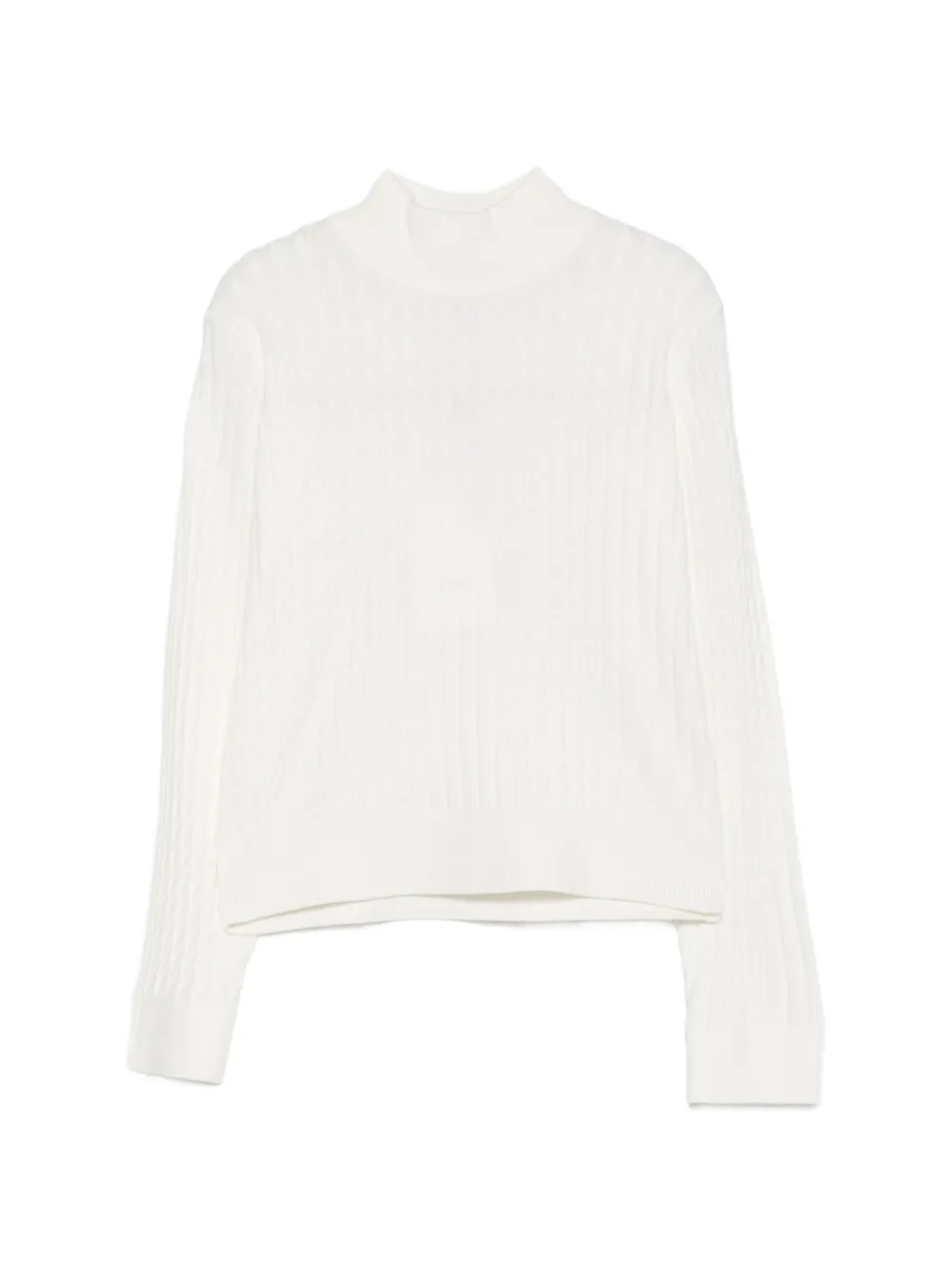 TWINSET Kids cable-knit mock-neck sweater - Bianco