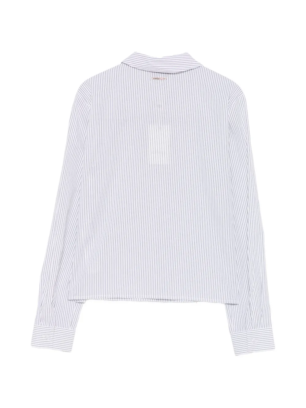 TWINSET Kids shirt met geborduurd logo en verticale streep Wit