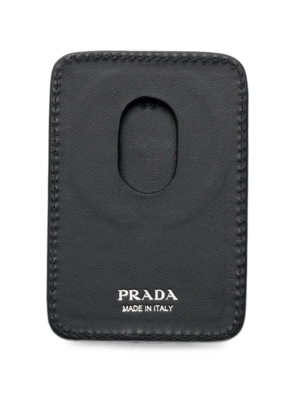 Prada Saffiano leren pasjeshouder Zwart