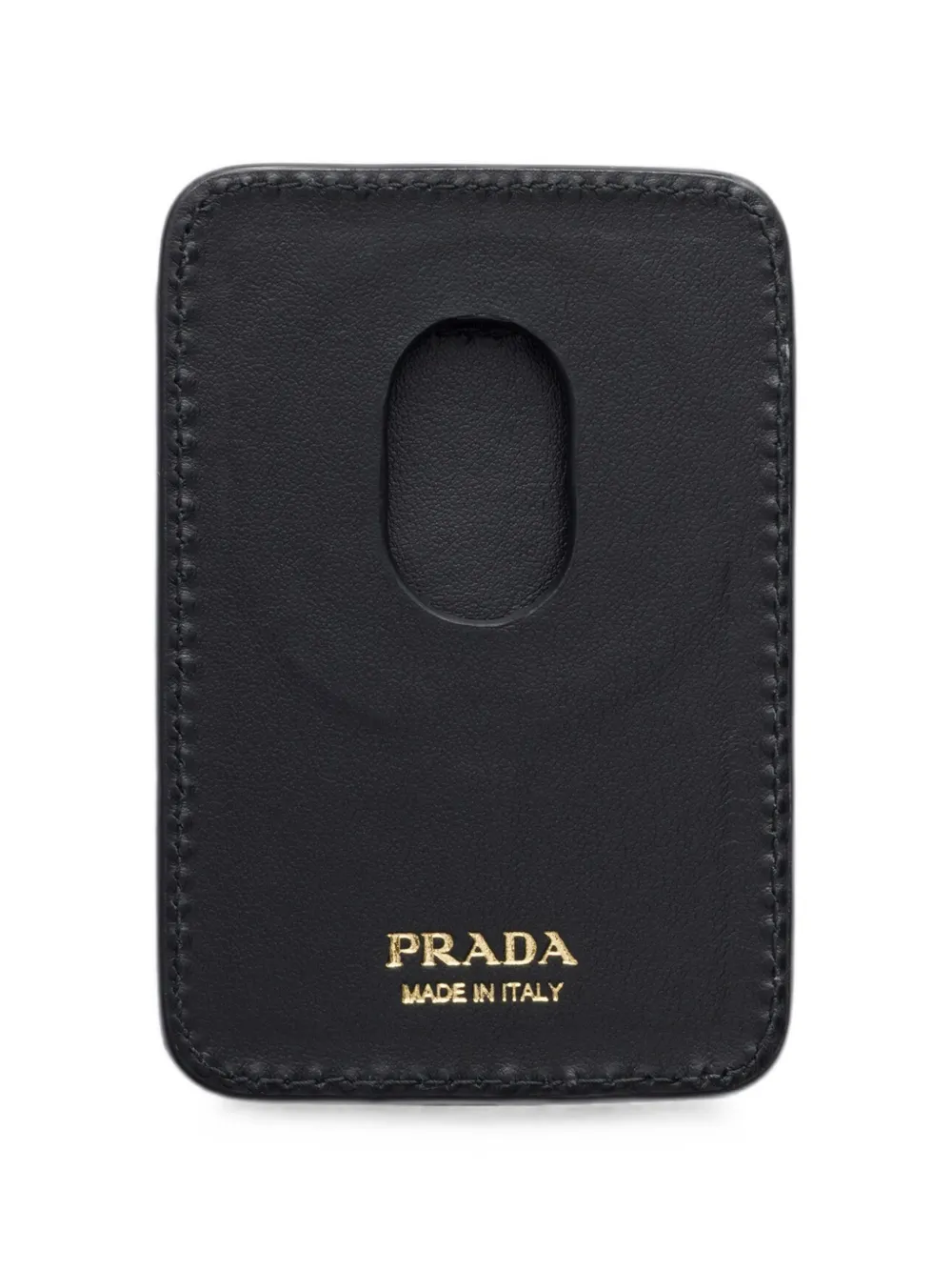 Prada Saffiano leren pasjeshouder Zwart