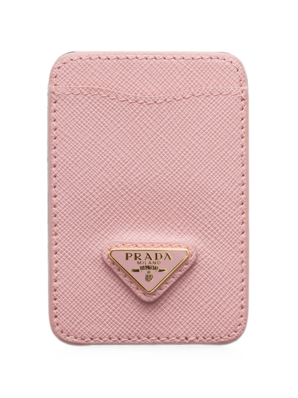 Prada Saffiano-leather card holder - Rosa