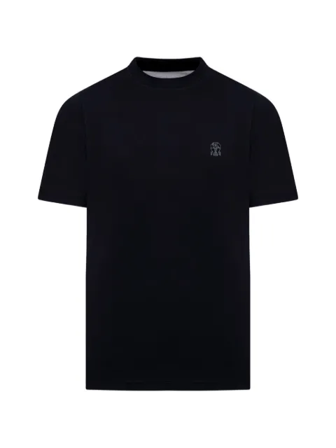 Brunello Cucinelli logo-embroidered T-shirt