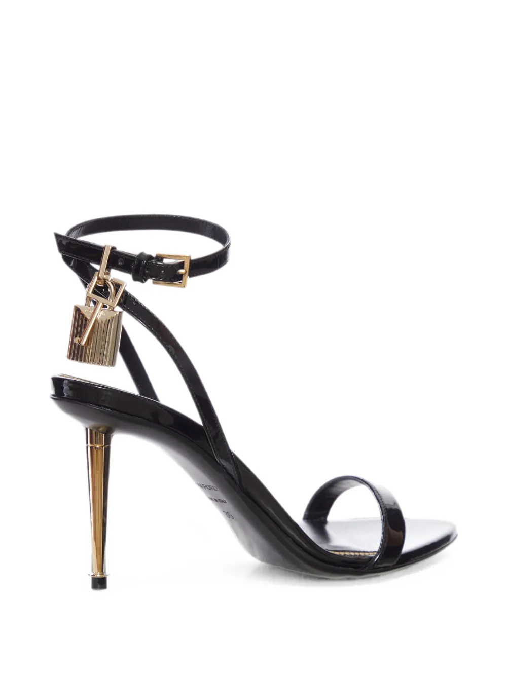 TOM FORD padlock stiletto-heel sandals Zwart