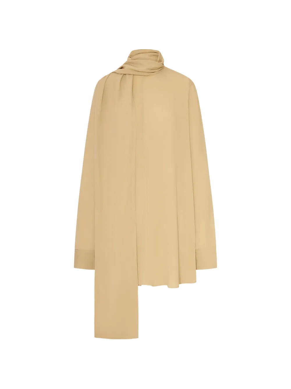 TOTEME draped-scarf blouse - Toni neutri