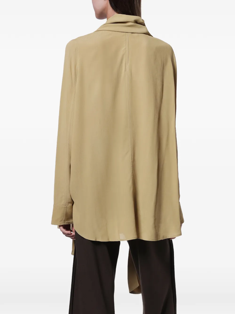 TOTEME Blouse met gedrapeerde sjaal Beige