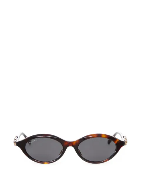 Gucci Horsebit tortoiseshell-effect sunglasses