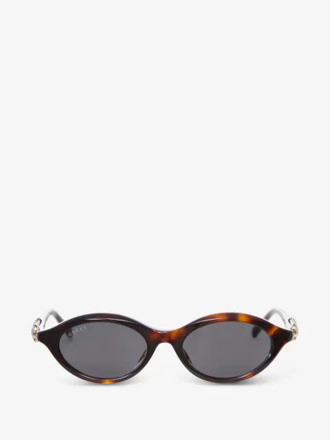 Gucci Horsebit tortoiseshell-effect sunglasses