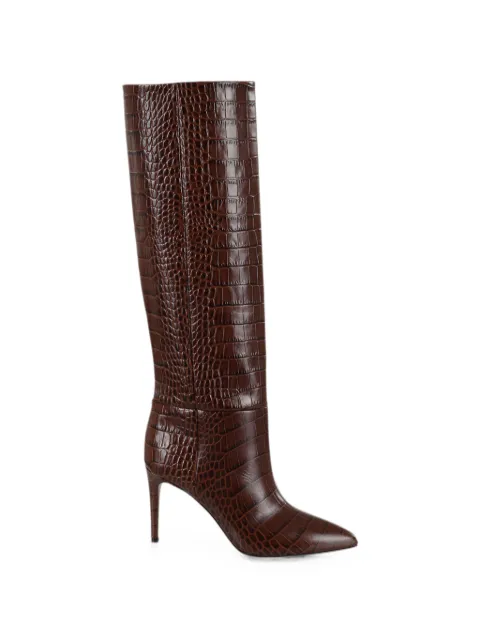 Paris Texas croc-effect pointed-toe boots