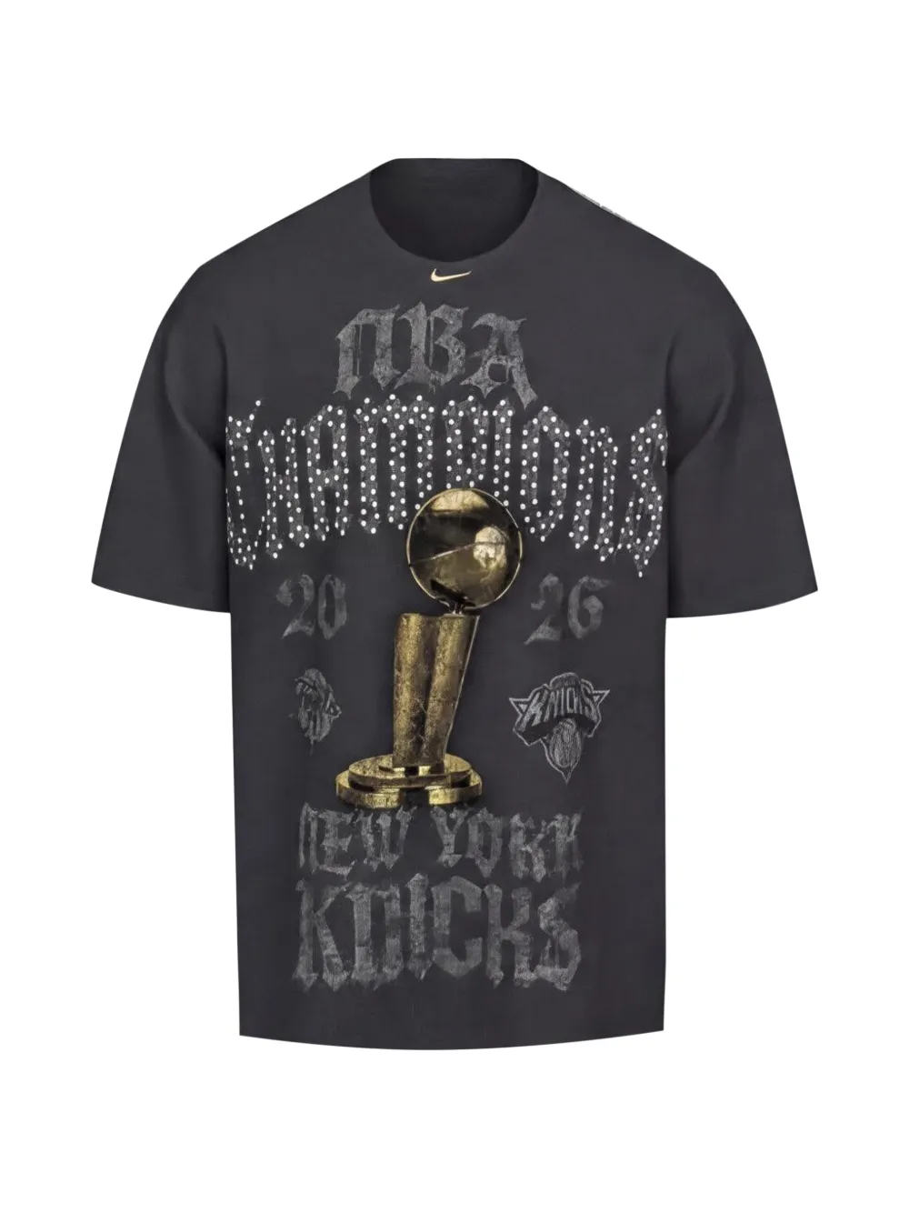Nike x New York knicks rhinestone-embellished graphic-print T-shirt - Grau