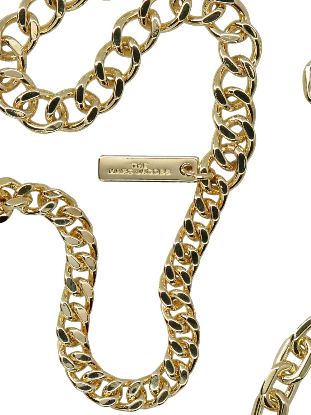 Marc Jacobs Tassenband met logo-plakkaat Goud