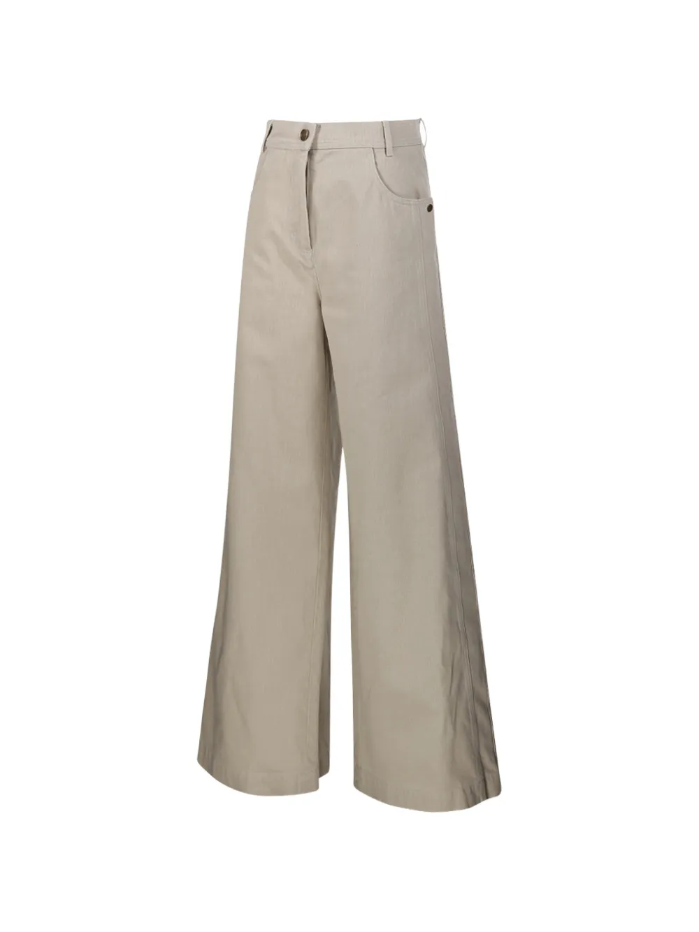 Max Mara Jeans met wijde pijpen Beige