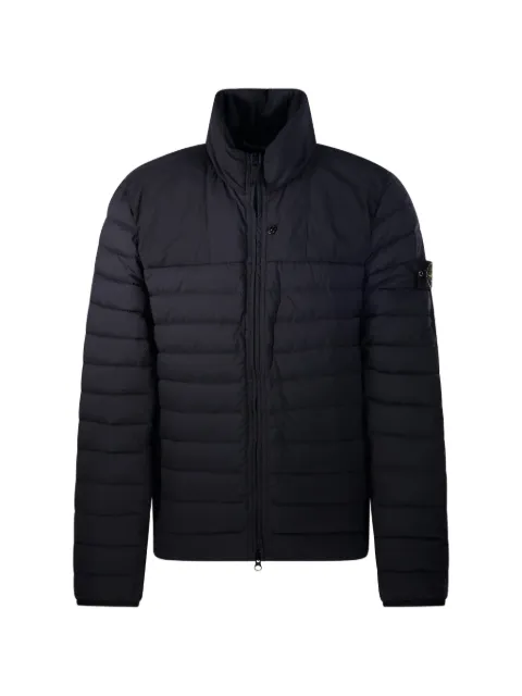 Stone Island quilted logo-patch jacket