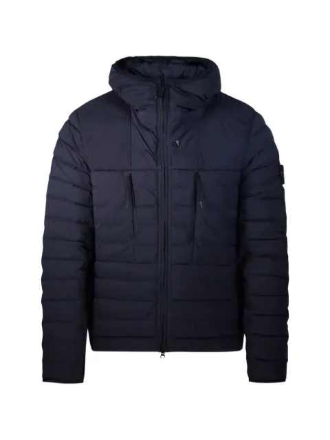 Stone Island quilted hooded jacket