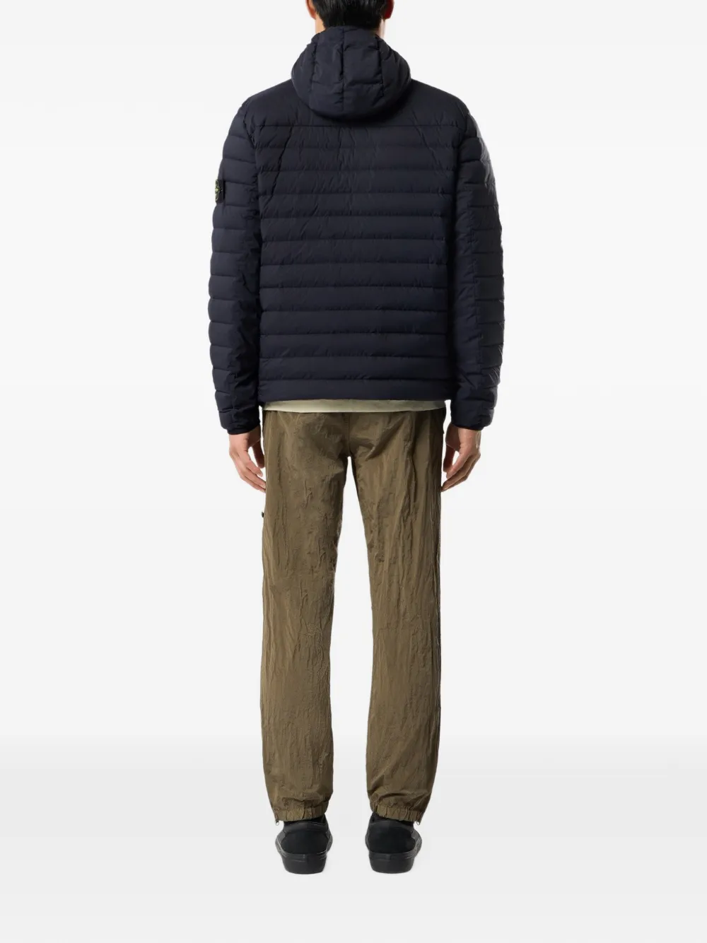 Stone Island Naadloos nylon donsjack Blauw