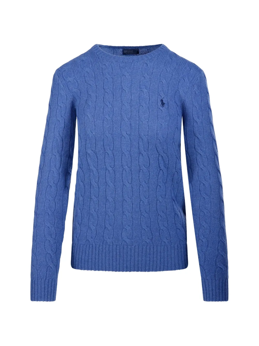 Polo Ralph Lauren cable-knit embroidered-logo sweater - Blu