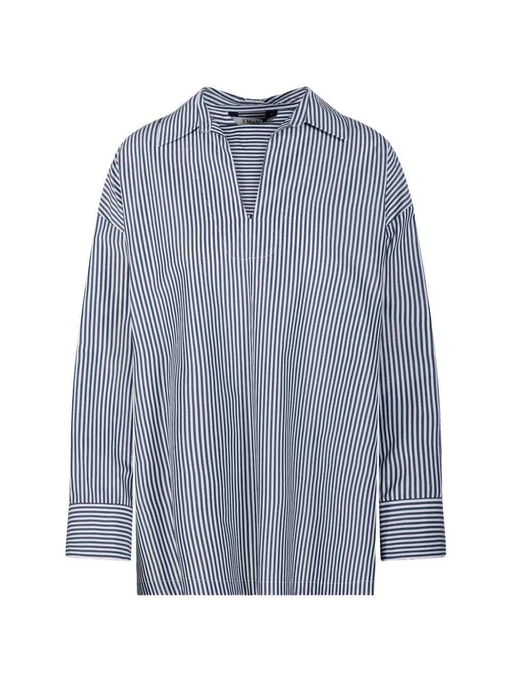 'S Max Mara striped long-sleeve blouse - Bianco