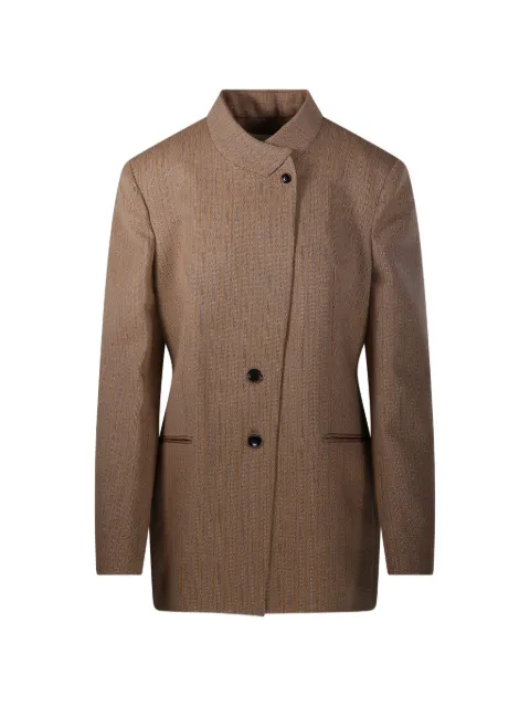 Róhe pinstripe-pattern high-neck jacket