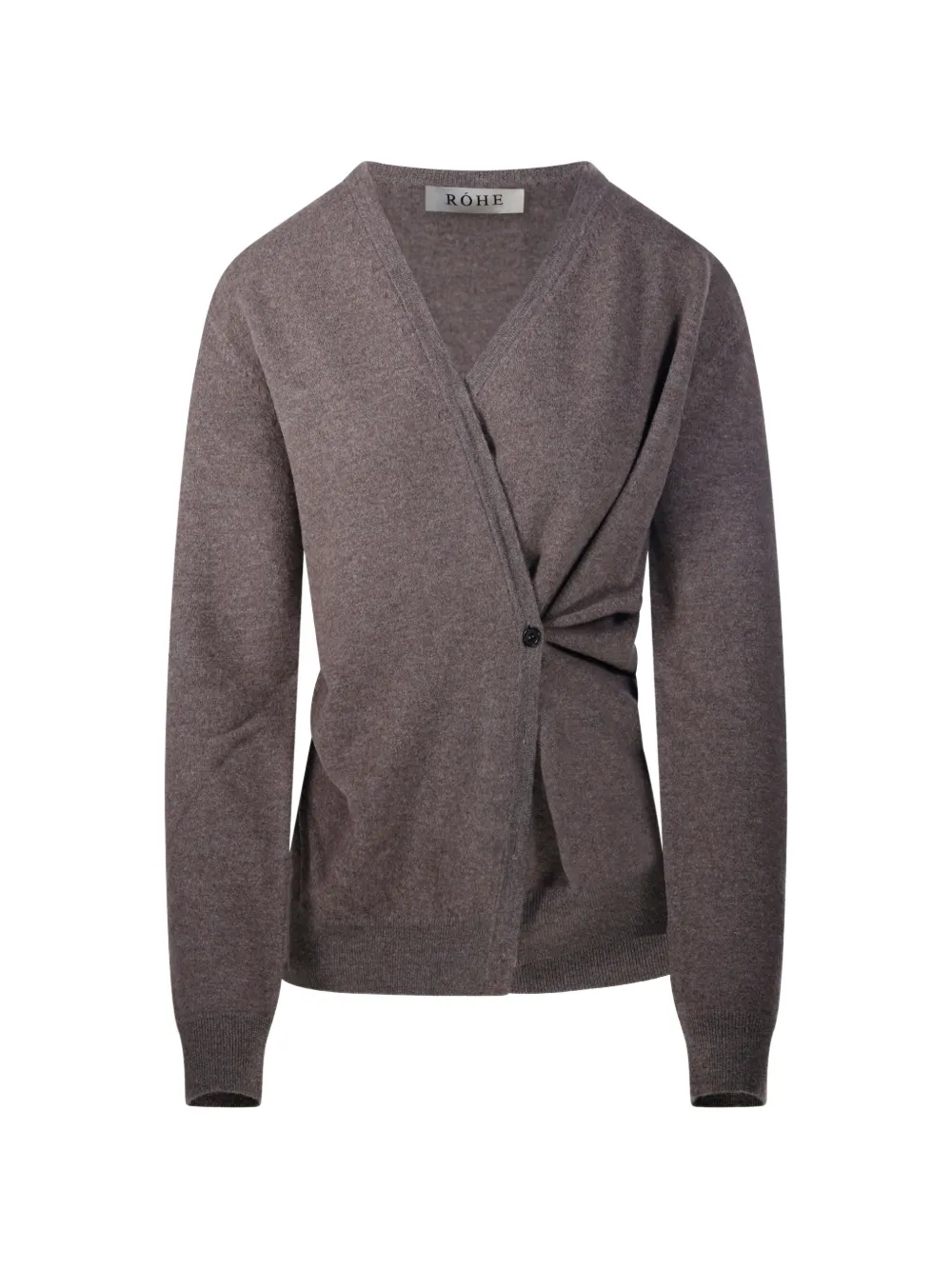 Róhe twist-detail V-neck cardigan - Marrone
