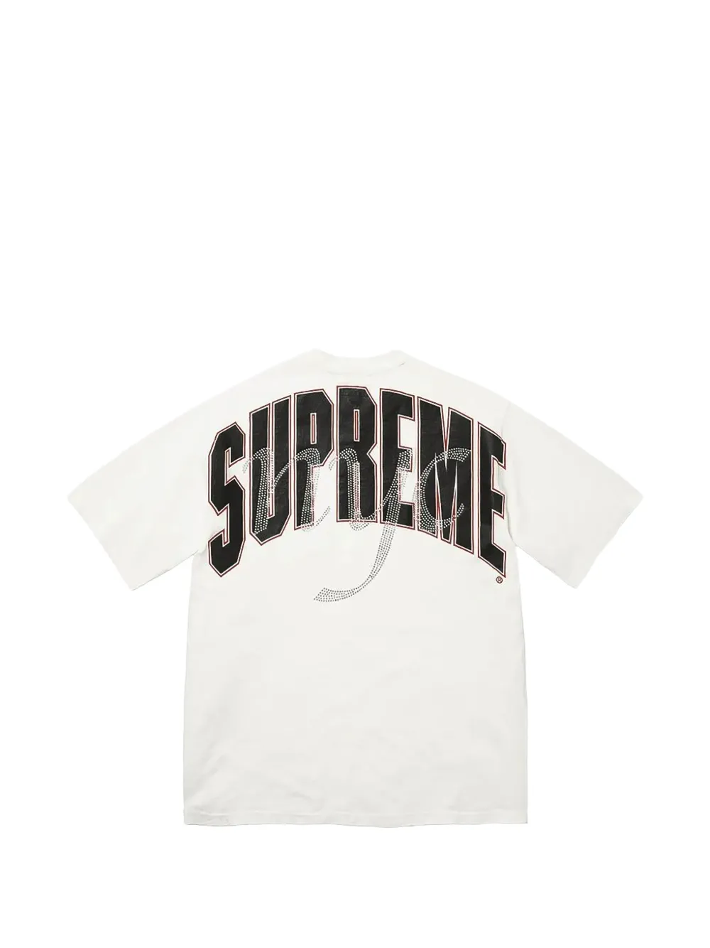 Supreme Script T-shirt met stras Wit