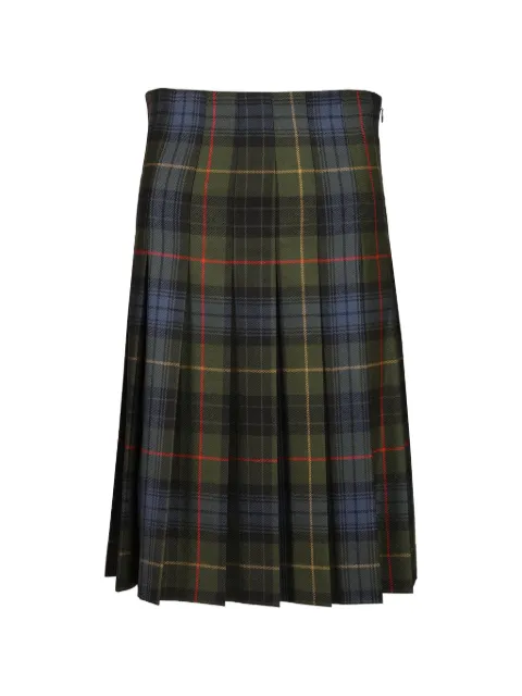 ETRO pleated macro-check maxi skirt